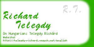 richard telegdy business card
