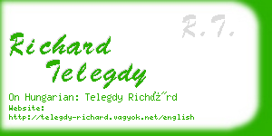 richard telegdy business card